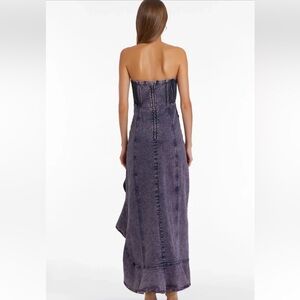 AMANDA UPRICHARD - SYMONE DENIM DRESS - PINK ACID WASH size M